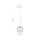 Suspension métal verre Ø 26 cm noir gris E27