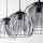 Lampe à suspendre métal verre 3 flammes noir gris E27