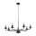 Lustre Rustique Métal Noir 7 flammes E27