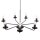Lustre Rustique Métal Noir 7 flammes E27