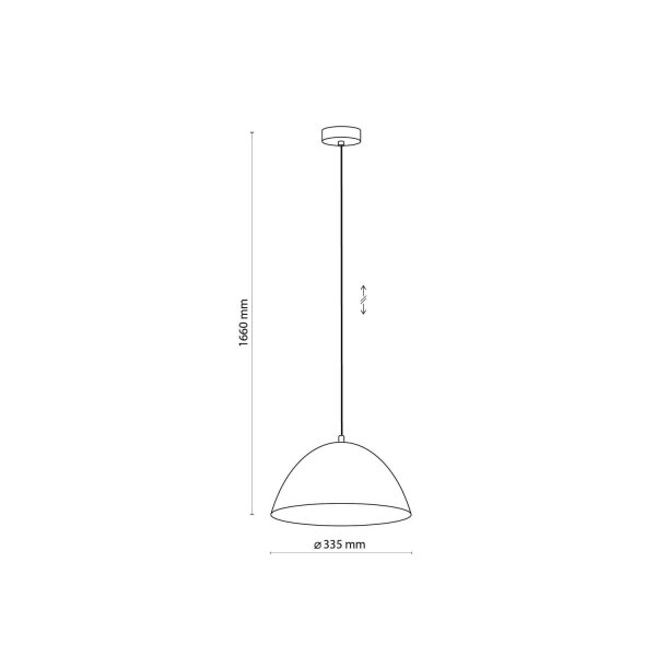 Suspension Blanc Métal Ø 33,5 cm Moderne et simple