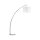 Lampadaire Noir Blanc 245 cm de haut courbé Abat-jour en tissu