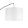 Lampadaire Noir Blanc 245 cm de haut courbé Abat-jour en tissu