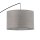 Lampadaire courbé Noir Gris 245 cm de haut XXL