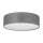Plafonnier Gris rond plat Ø 60 cm Abat-jour en tissu Moderne