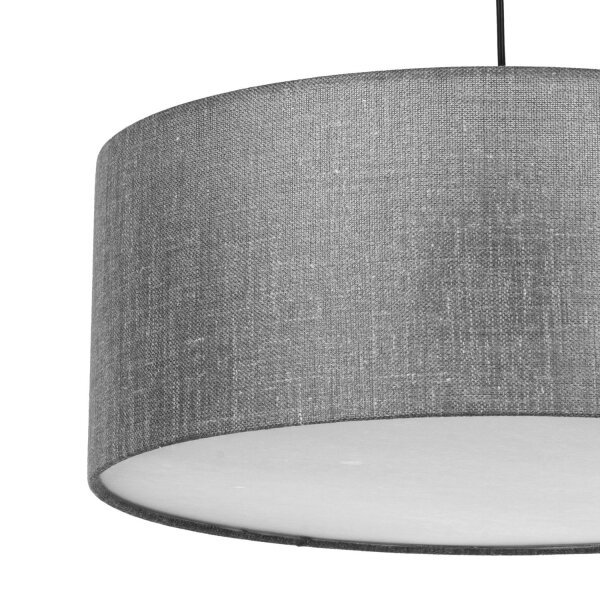 Lampe à suspendre Tissu Gris Ø 50 cm rond faible éblouissement Moderne