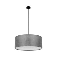Lampe &agrave; suspendre Tissu Gris &Oslash; 50 cm rond...