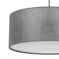 Lampe à suspendre Tissu Gris Ø 50 cm rond...