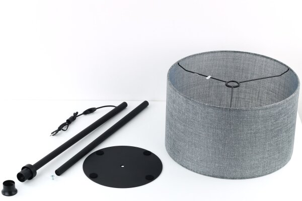 Lampadaire Gris Noir 159 cm petit E27 Moderne