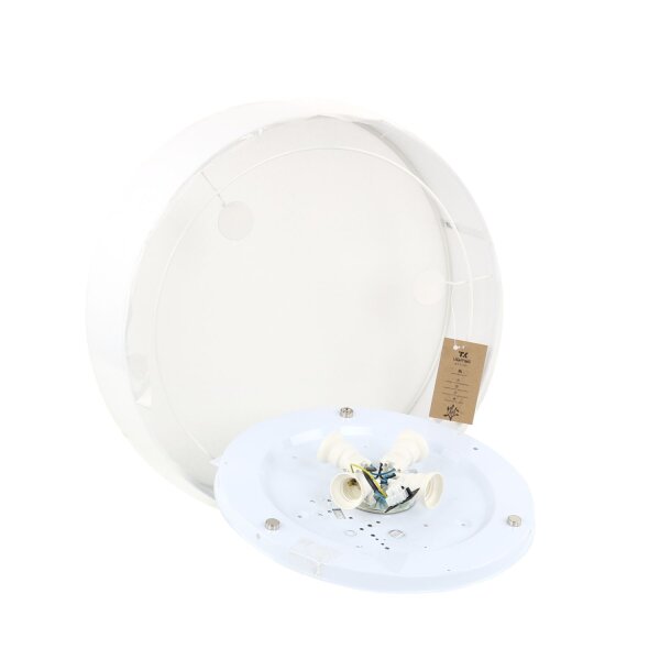 Plafonnier Blanc Tissu Ø 45 cm rond anti-éblouissement RONDO