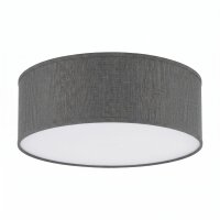 Plafonnier rond Gris Tissu &Oslash; 45 cm Salon