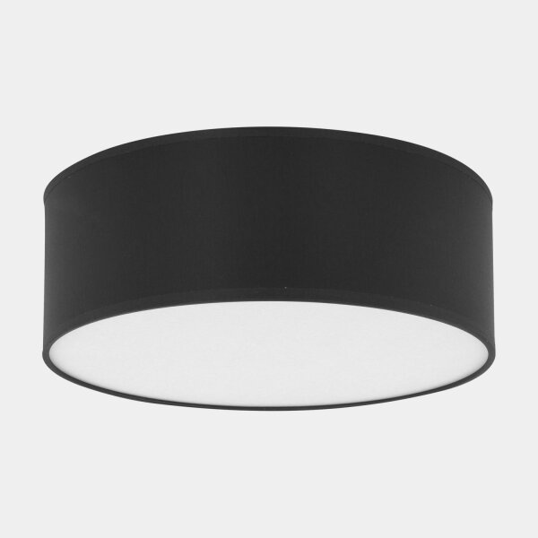 Plafonnier rond Ø 45 cm Noir tissu anti-éblouissant