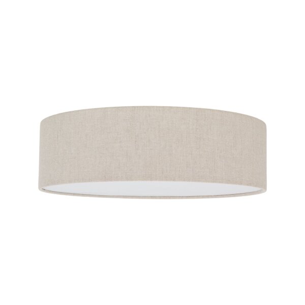 Plafonnier salon rond tissu abat-jour Ø 45 cm