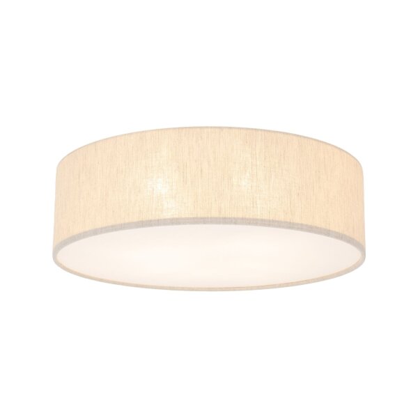 Plafonnier salon rond tissu abat-jour Ø 45 cm
