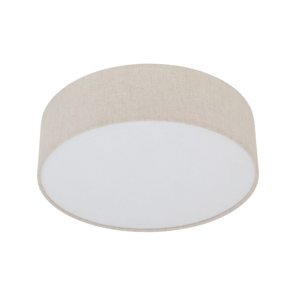 Plafonnier salon rond tissu abat-jour Ø 45 cm