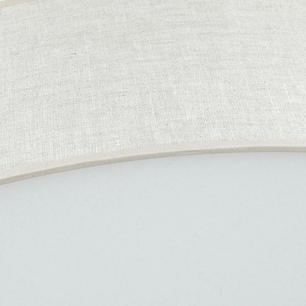 Grand plafonnier Tissu Lin Ø 78 cm rond Gris-Beige