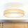 Grand plafonnier Tissu Lin Ø 78 cm rond Gris-Beige