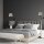 Applique murale tissu métal E27 noir nature chambre à coucher