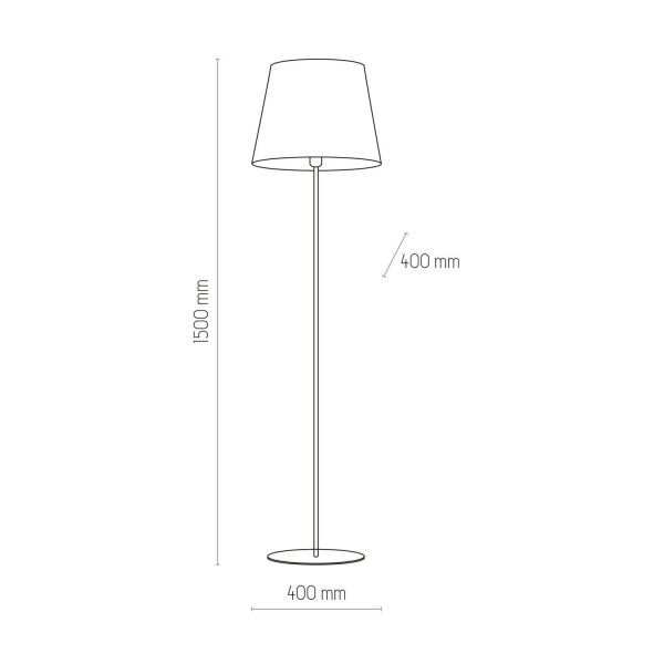 Lampadaire Tissu Métal 151 cm petit Moderne confortable E27