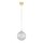 Suspension verre sphère Ø 21 cm réglable en or