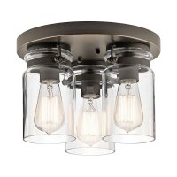 Plafonnier rond salon &Oslash;28cm design industriel