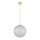 Lampe à suspendre en verre Abat-jour sphérique Ø 30 cm en or réglable