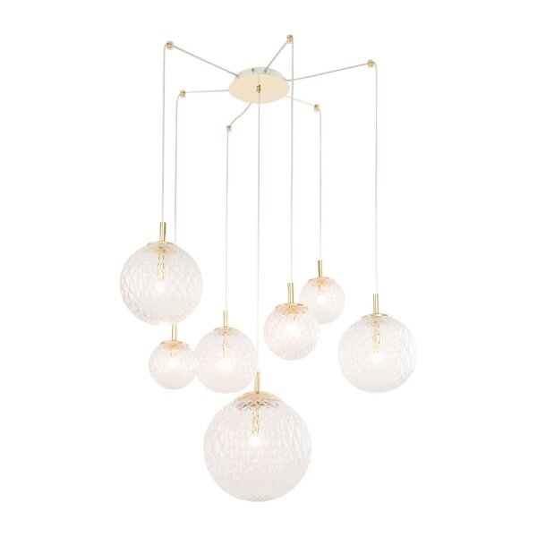 Suspension XXL réglable jusquà 2 m Abat-jour sphérique élégant