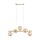 Suspension verre métal 63 cm de large 5 flammes