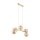 Suspension verre métal 63 cm de large 5 flammes