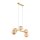 Suspension verre métal 63 cm de large 5 flammes