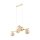 Suspension verre métal 63 cm de large 5 flammes