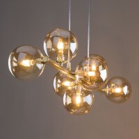 Lampe à suspendre Abat-jour sphérique Verre...