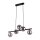 Suspension Gris Noir Métal Verre 5 flammes