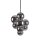 Lampe à suspendre verre métal largeur 116 cm noir graphite