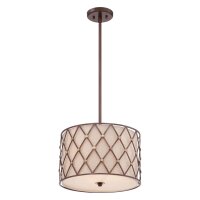 Plafonnier tissu métal ajustable en cuivre...
