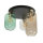 Plafonnier verre 3 flammes coloré Ø 44 cm élégant