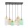Lampe à suspendre verre métal 6 flammes E27 salle à manger
