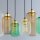 Lampe à suspendre verre métal 6 flammes E27 salle à manger