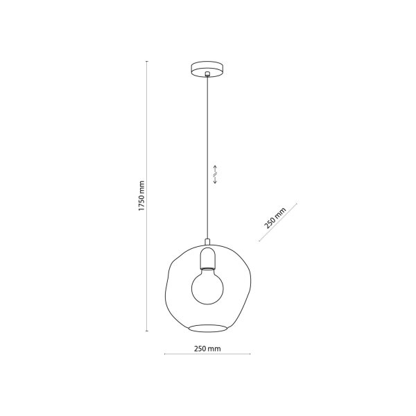 Suspension verre Abat-jour sphérique E27 élégant BOSTA