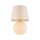 Lampe de chevet verre tissu 60 cm Classique E27 Ecru Beige