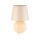 Lampe de chevet verre tissu 60 cm Classique E27 Ecru Beige