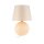 Lampe de chevet verre tissu 60 cm Classique E27 Ecru Beige