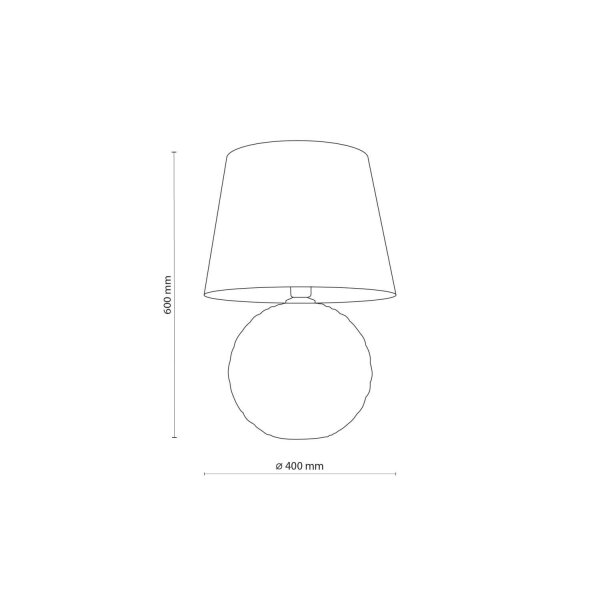 Lampe de table noire hauteur 60 cm verre tissu E27 DOLORES