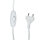 Lampe de table blanc argent grand 62 cm tissu verre E27