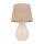 Lampe de table verre jute 67 cm de haut Ecru Marron E27 RIKA