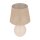 Lampe de table verre jute 67 cm de haut Ecru Marron E27 RIKA