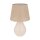 Lampe de table verre jute 67 cm de haut Ecru Marron E27 RIKA