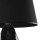 Lampe de table noir verre tissu 67 cm de haut Moderne E27