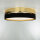 Plafonnier métal tissu rond Ø 60 cm noir or