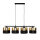Suspension noir or réglable métal tissu E27